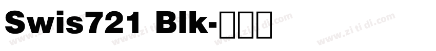 Swis721 Blk字体转换